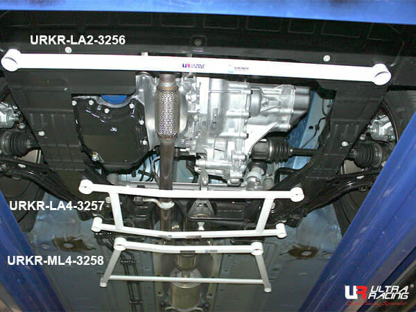 Ultra Racing Chevrolet Spark (M400) 1.0 2WD FL -22 UltraRacing 2-Point Front Lower Tiebar (3256) URKR-LA2-3256