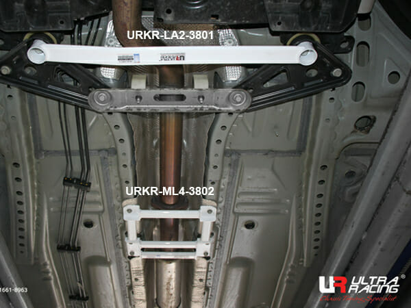 Ultra Racing Chevrolet Malibu 1.5T/2.0T 2WD Hybrid 16+ UltraRacing 2-Point Front Lower Tiebar (3801) URKR-LA2-3801