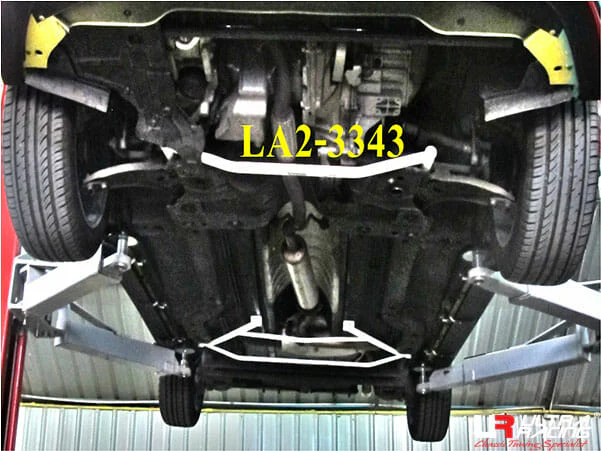 Ultra Racing MG 3 1.3 2WD Thailand Assembly 11+ UltraRacing 2-Point Front Lower Tiebar (3343) URTH-LA2-3343