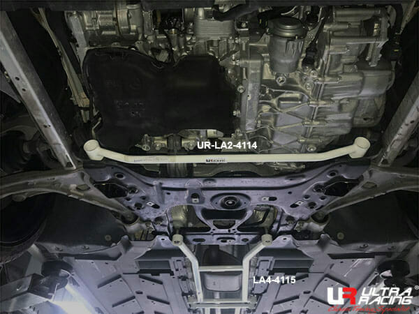 Ultra Racing Mercedes V177/W177 A200 1.3 2WD Sedan 18+ UltraRacing 2-Point Front Lower Tiebar (4114) URTH-LA2-4114