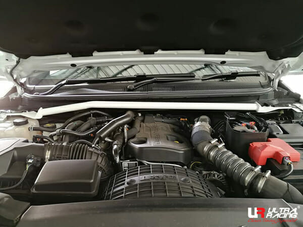 Ultra Racing Ford Ranger Wildtrack 2.0T 4WD FL 19+ UltraRacing 2-Point Front Upper Strutbar (3968) UR-TW2-3968