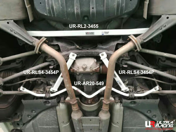 Ultra Racing Infiniti Q70 (Y51) 2.5/3.5 V6 2WD 13+ UltraRacing 2-Point Rear Lower Bar (3455) UR-RL2-3455