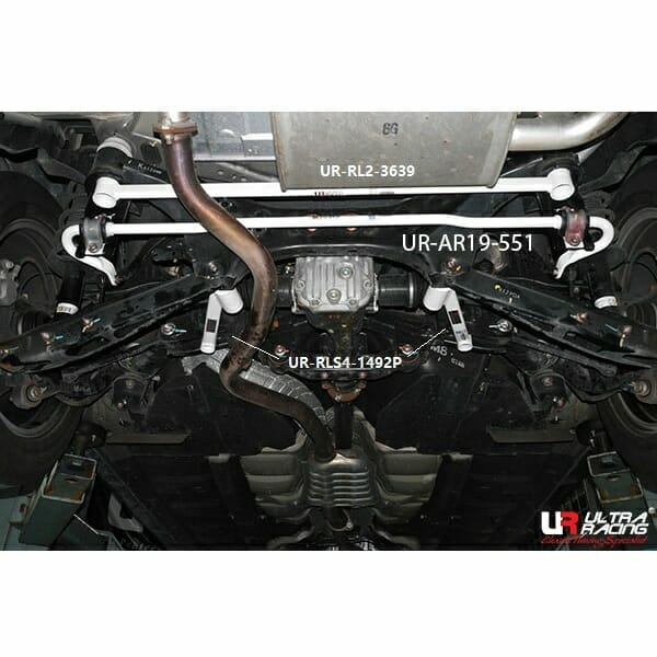 Ultra Racing Subaru Exiga 2.0T 4WD 08-18 UltraRacing 2-Point Rear Lower Bar (3639) UR-RL2-3639