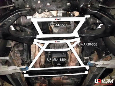 Ultra Racing Toyota Land Cruiser 100 98-07 Ultra-R 4-Point Front H-Brace UR-LA4-1553