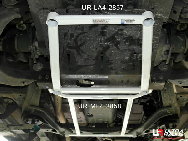 Ultra Racing Isuzu D-MAX (RT50) 2.5D/3.0D 4WD 12+/MU-X 2.5 13-21 UltraRacing 4-Point Front Lower Brace (2857) UR-LA4-2857