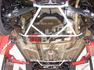 Ultra Racing Honda Stream 07+ UltraRacing 4-Point Front H-Brace UR-LA4-303