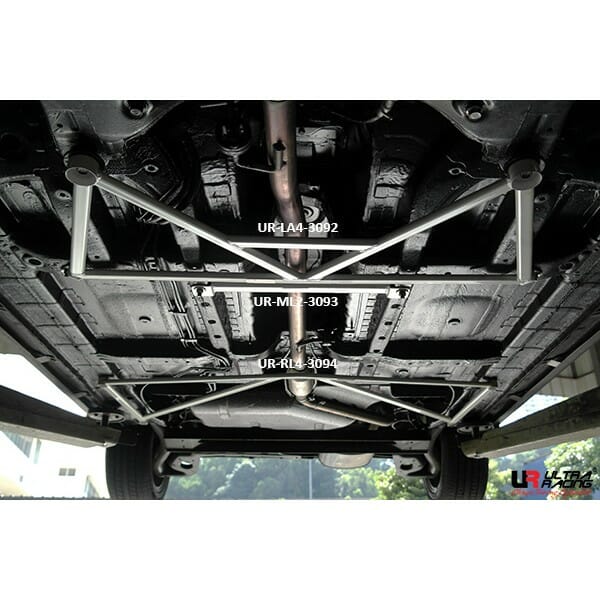 Ultra Racing Proton Iriz/Persona 1.6 2WD 14+ UltraRacing 4-Point Front Lower Brace (3092) UR-LA4-3092