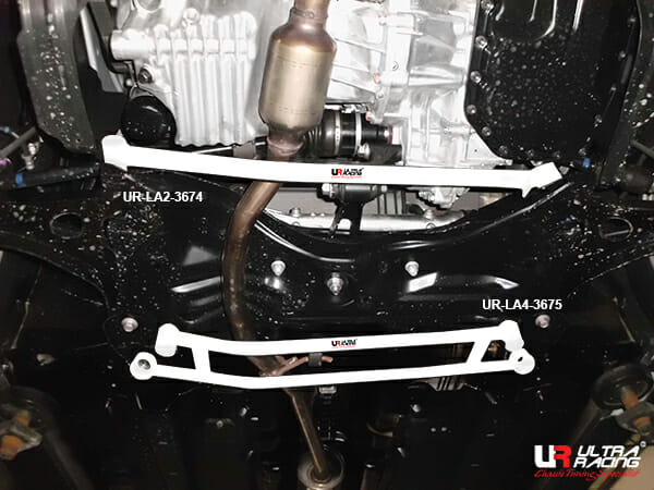 Ultra Racing Perodua Bezza (B300) 1.0/1.3 2WD 16+ UltraRacing 4-Point Front Lower Brace (3675) UR-LA4-3675