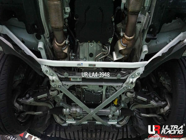 Ultra Racing Mercedes C253 GLC 43 3.0TT Coupe 15+ /S213 3.0T 16+/C250 2.0T 18-21 2WD/4WD UltraRacing 4-Point Front Lower Brace (3948) UR-LA4-3948