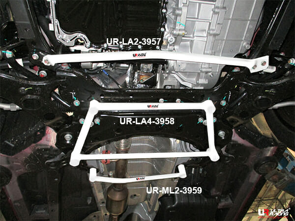 Ultra Racing Proton X70 1.8T 2WD CBU/CKD 19-20 UltraRacing 4-Point Front Lower Brace (3958) UR-LA4-3958