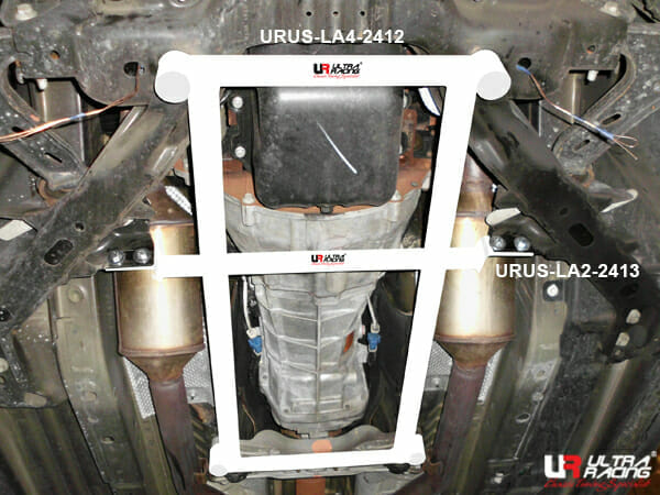 Ultra Racing Ford Mustang S-197 (GT500) 5.4 Super Charge 2WD 05-09 UltraRacing 4-Point Front Lower Brace (2412) URUS-LA4-2412