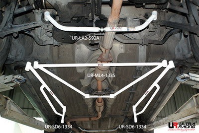 Ultra Racing Honda Accord 90-93 UltraRacing 4-Point Mid Lower Brace UR-ML4-1335