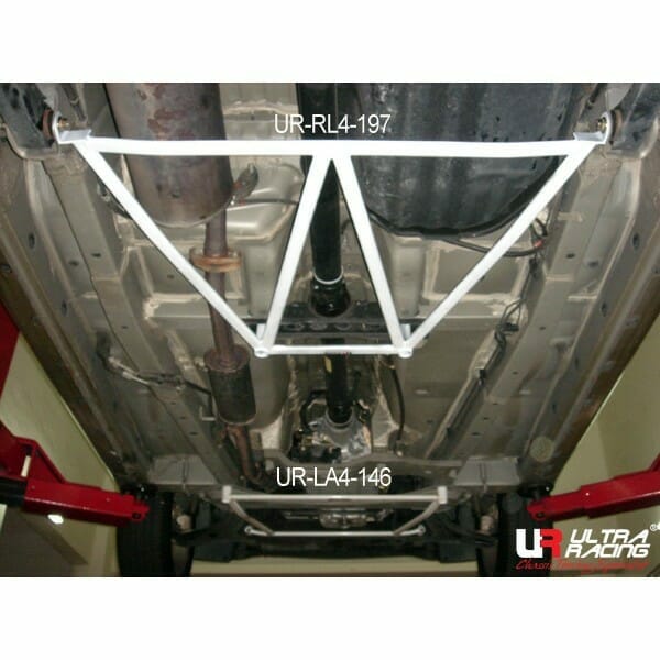 Ultra Racing Chevrolet Aveo (T250) 1.5 2WD FL 05-11 UltraRacing 4-Point Rear Lower Bar (197) UR-RL4-197