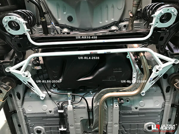 Ultra Racing Toyota Vios (NSP151) 1.5 2WD 18+/Yaris 1.5 10-19 UltraRacing 4-Point Rear Lower Bar (2535) UR-RL4-2535
