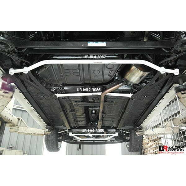 Ultra Racing Perodua Axia (B200) 1.0 14+/Bezza 1.0 16+ 2WD UltraRacing 4-Point Rear Lower Bar (3087) UR-RL4-3087