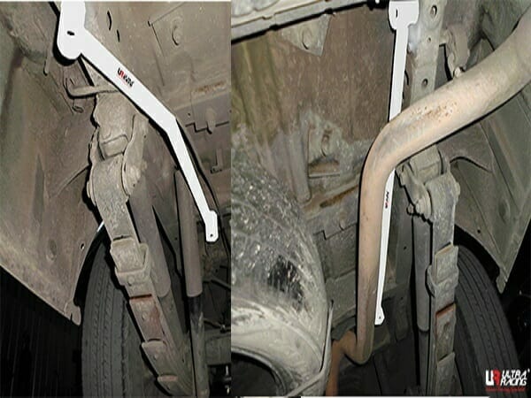Ultra Racing Toyota Commuter (H200) 2.5D 2WD 04+ UltraRacing 4-Point Rear Lower Bar (2827P) URTH-RS4-2827P