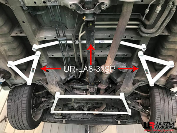 Ultra Racing Toyota Alphard (AH10) 2.4/3.0 2WD/4WD 02-08 UltraRacing 8-Point Front Upper Strutbar (319P) UR-LS8-319P