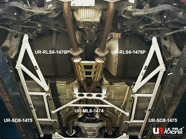 Ultra Racing Hyundai Genesis Coupe (BK) 3.8 2WD FL 09-16 UltraRacing 8-Point Rear Torsion Bar (1475P) UR-SD8-1475P